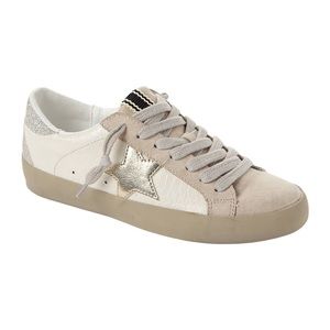 Golden Goose Dupes ShuShop Paula Suede Low Cut Sneakers With Metallic Shine NWOT